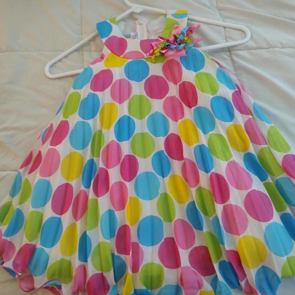 Bonnie Jean Polka Dot Pleated Dress